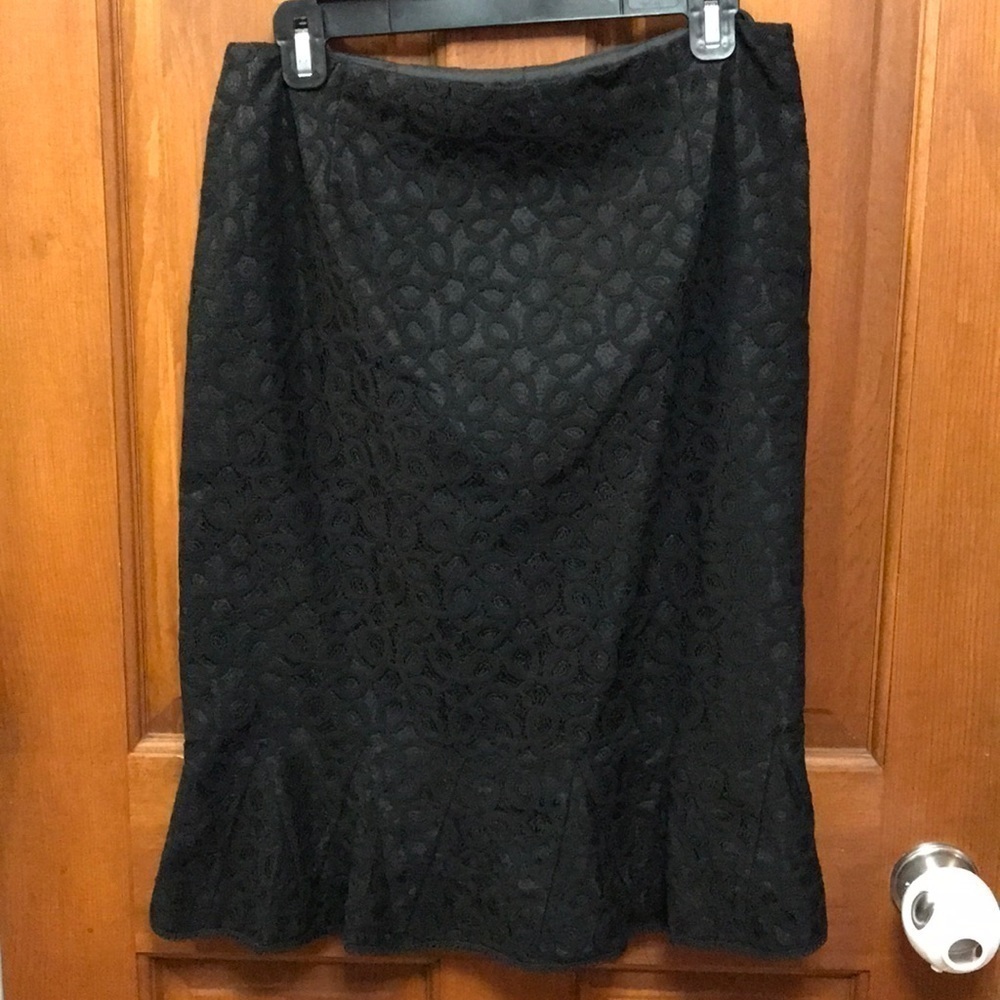 ABS by Allen Schwartz Black Polyester Skirt